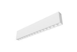 white surface mounted rectangular segmented light