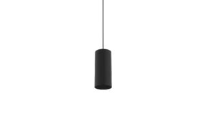 Premium black recessed suspended light 100mm diameter.