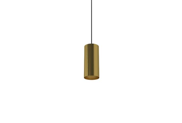Premium brass recessed suspended light 100mm diameter.