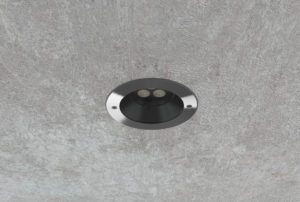 steel fitting adjustable downlighti installed in ceiling