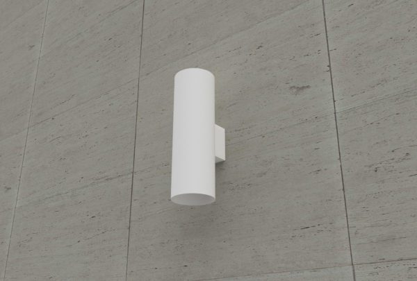 white wall mounted can up and down wall light