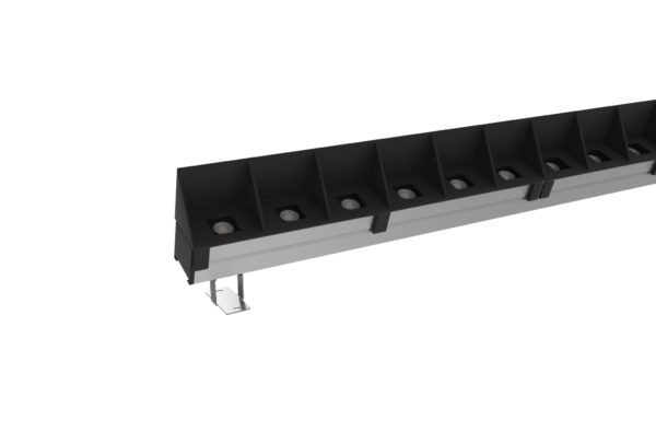 adjustable black wall washer with louvres