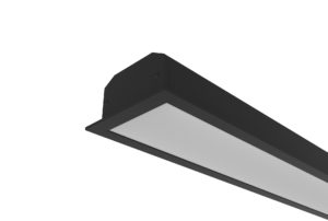 black recessed and diffused linear light