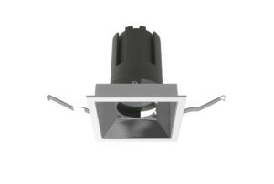 white square trim anti-glare aluminium downlight with anthracite inner trim