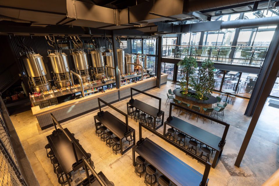 Open plan brewery with premium LED strip