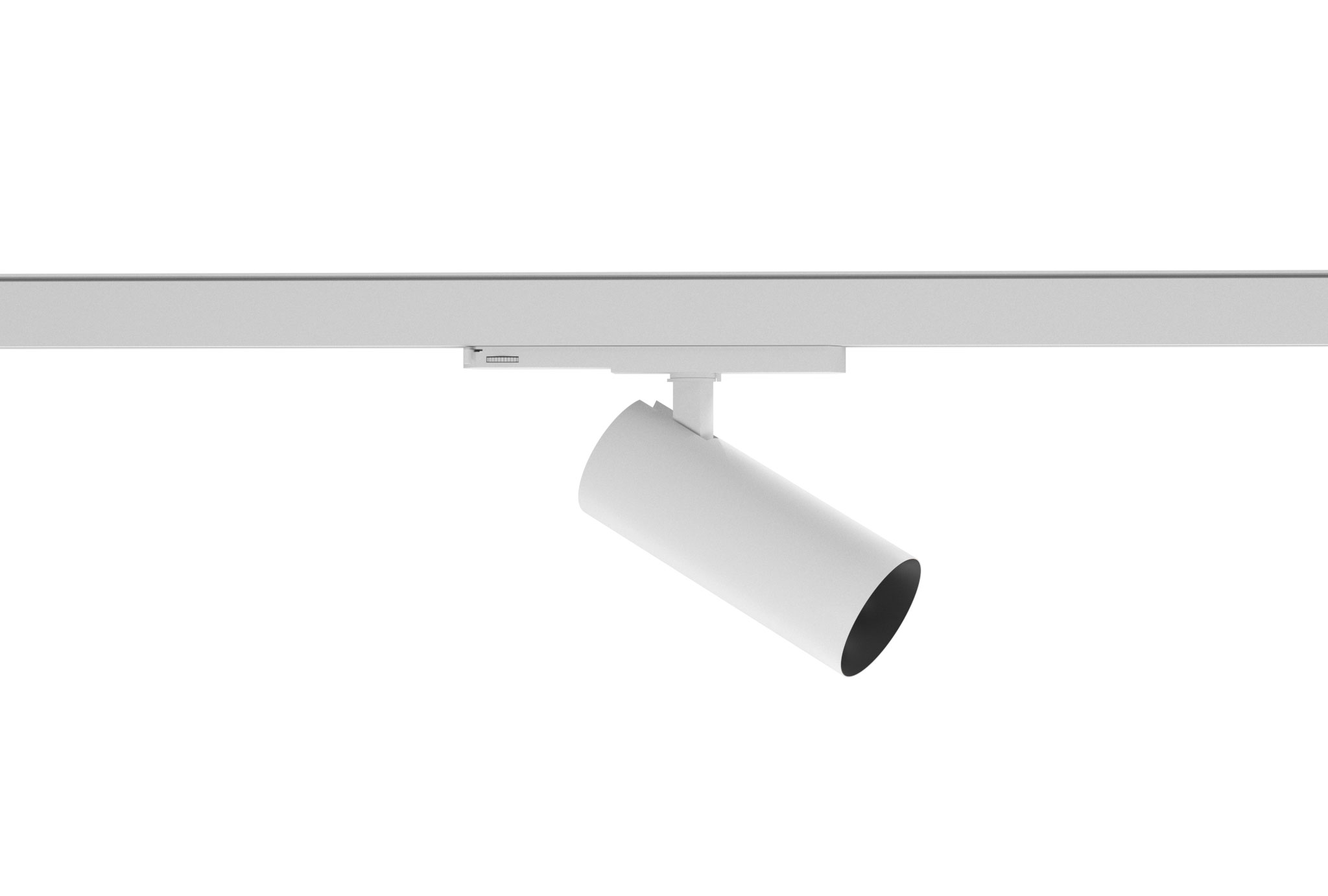 white finish aluminium adjustable spotlight with magnetic mounting rail