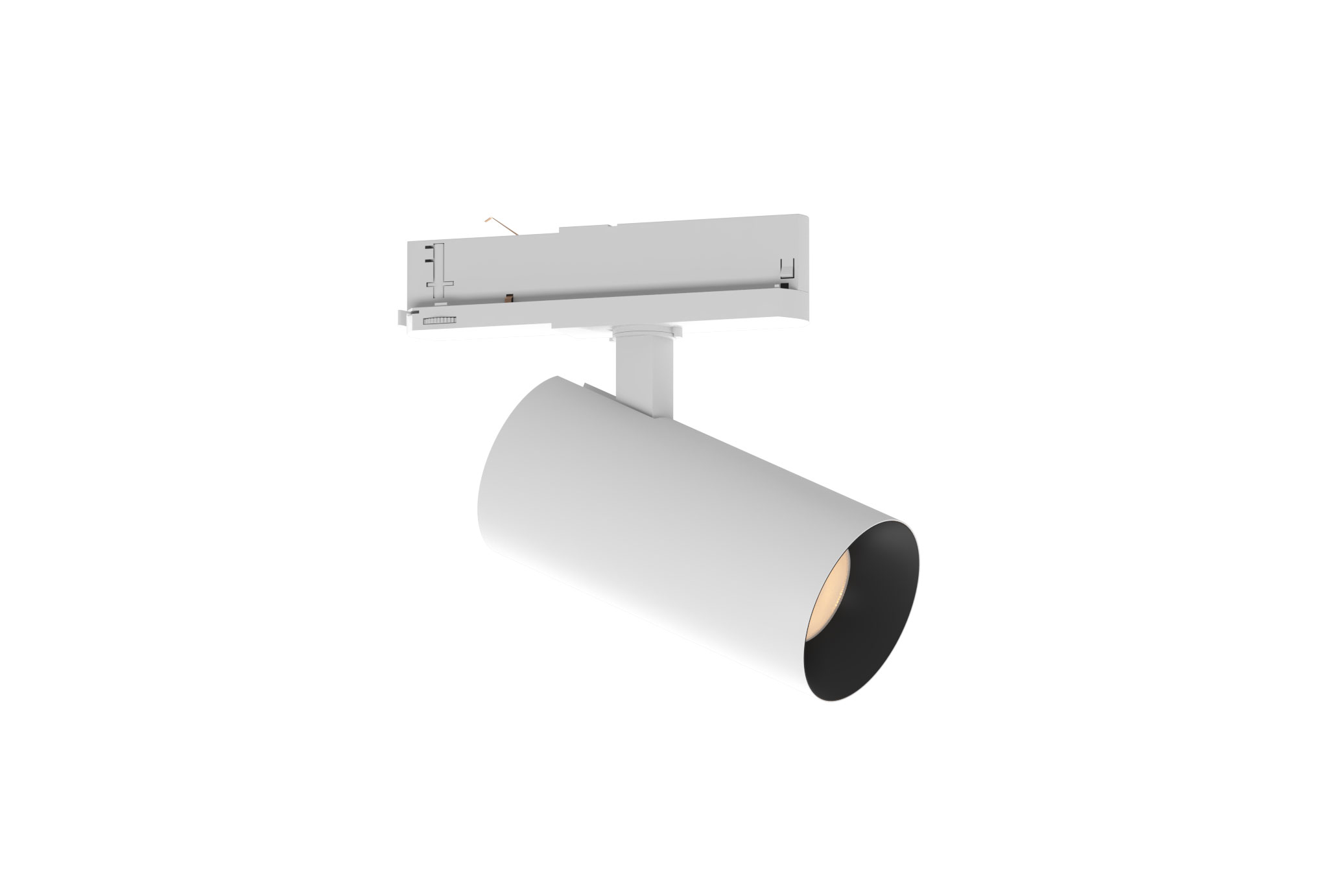 white finish aluminium adjustable spotlight with magnetic mount